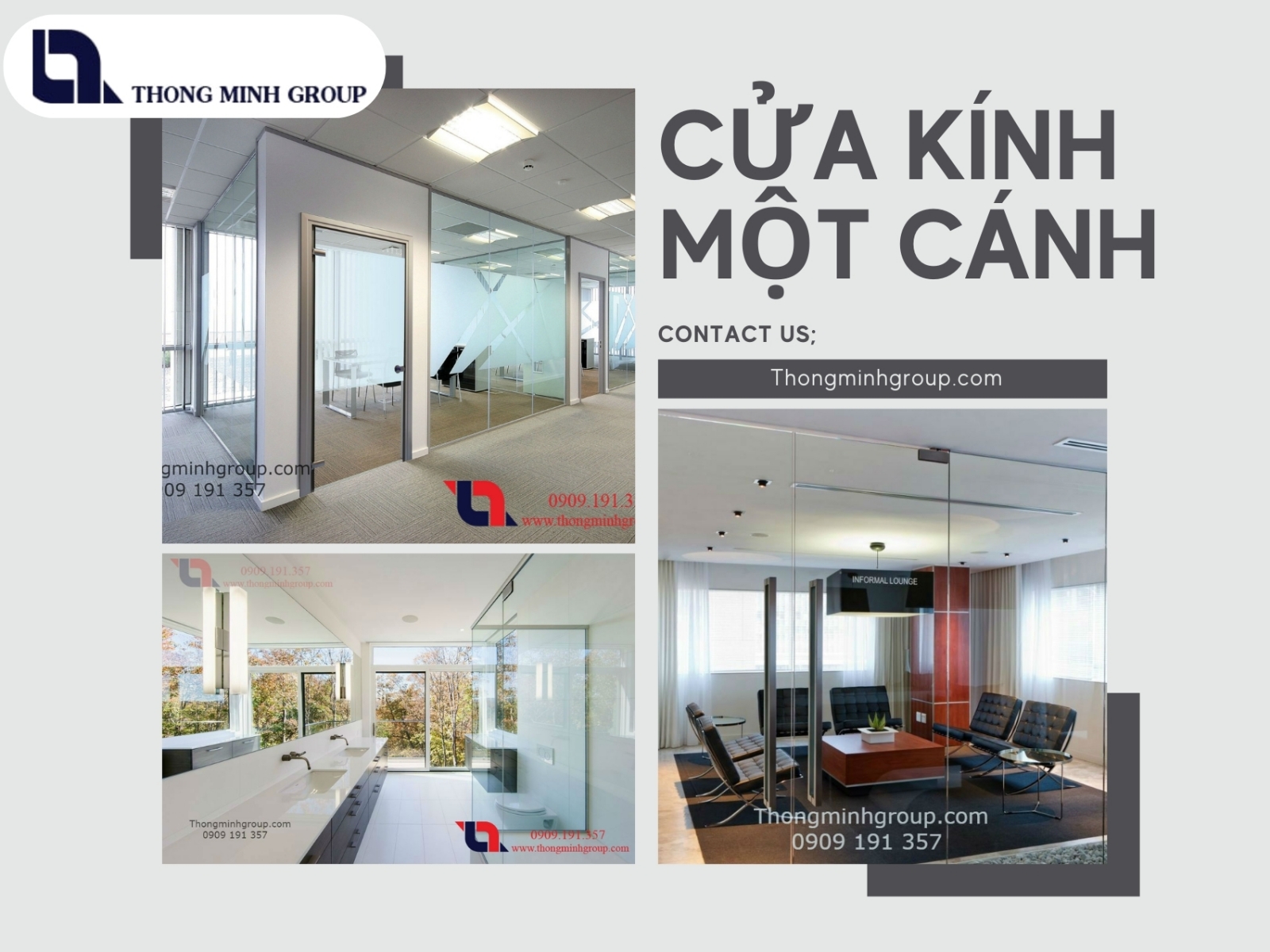 Cửa kính một cánh 